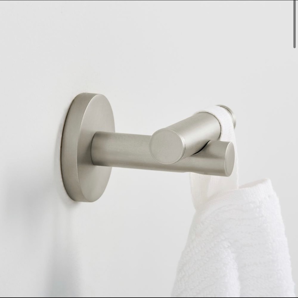 West Elm Towel Hook - brushed nickel